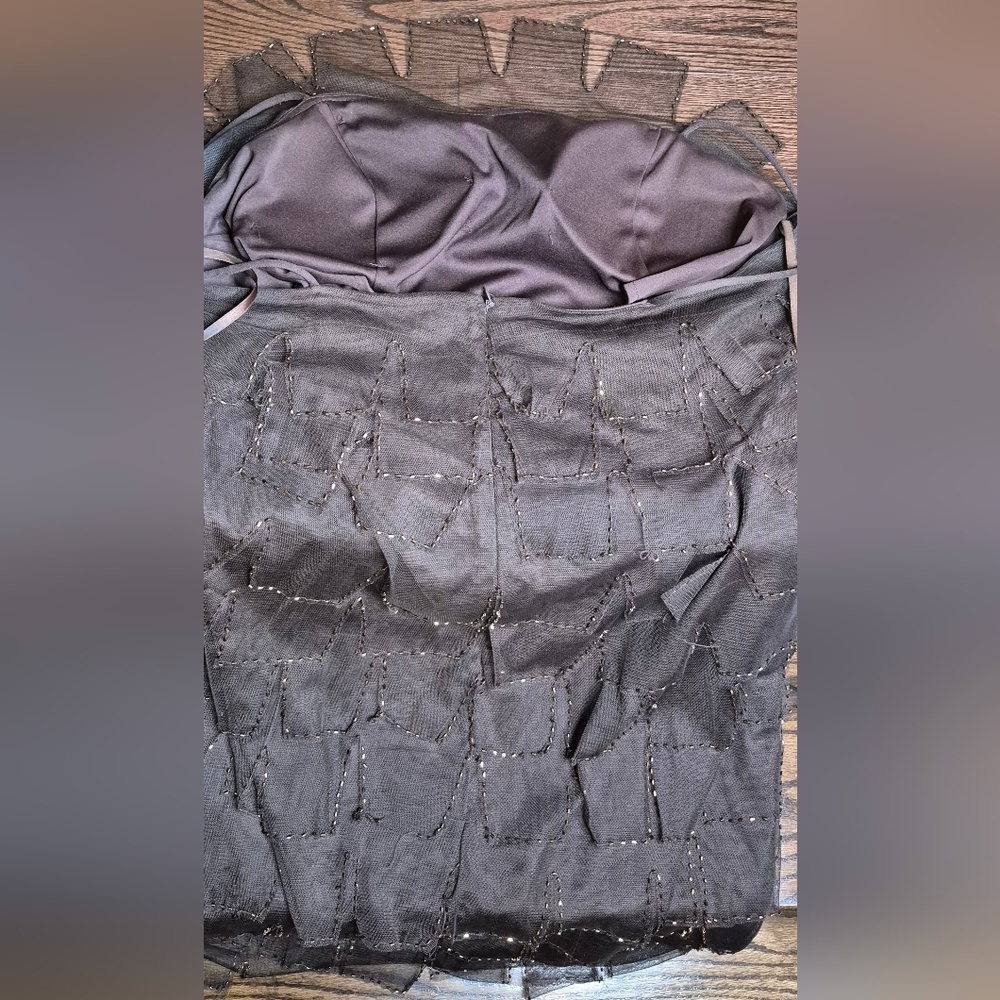 Elegant Gray Layered Women's Dress - Picture 15 of 16